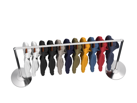 Hoodie On Steel Rack Modelo 3D