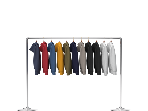 Hoodie On Steel Rack Modelo 3D