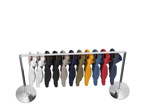 Hoodie On Steel Rack Modelo 3D