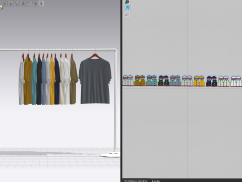 TShirt On Steel Hanger Modelo 3D