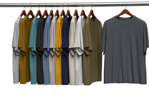 TShirt On Steel Hanger Modelo 3D