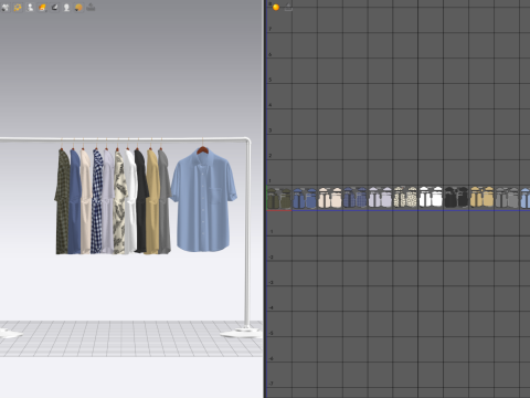 Shirt On Steel Hanger 3D Modell