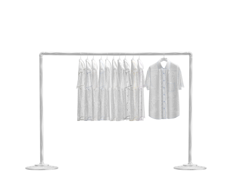 Shirt On Steel Hanger 3D Modell