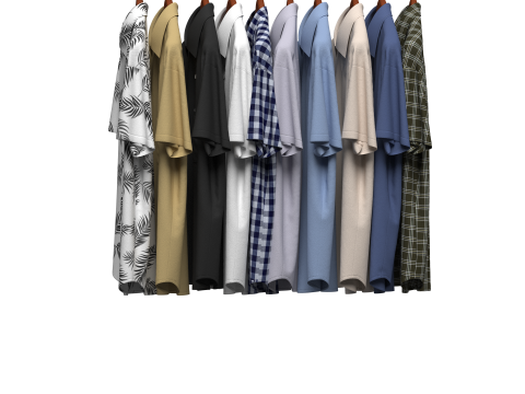 Shirt On Steel Hanger Model 3D