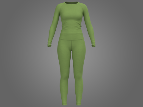 Female Active Wear Modelo 3D