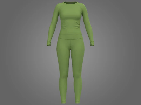 女性のアクティブウェア 3Dモデル