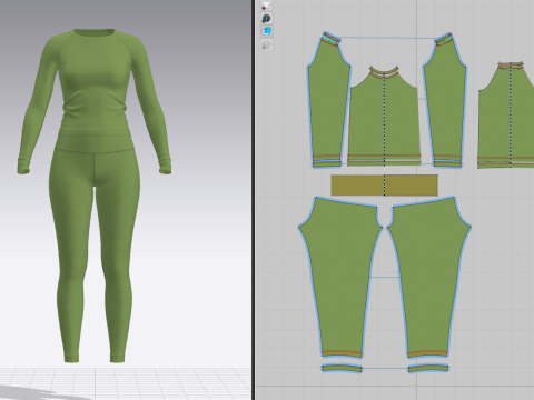 Female Active Wear Modello 3D