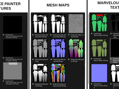 Female Active Wear Modello 3D