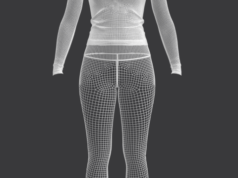Female Active Wear Modello 3D