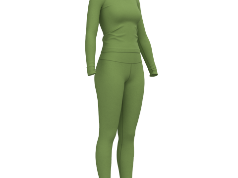 Female Active Wear Modello 3D