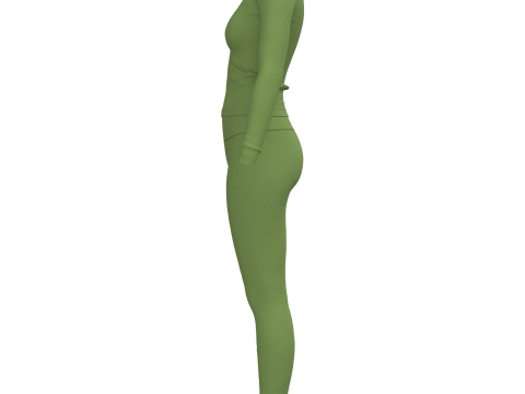 Female Active Wear Modello 3D