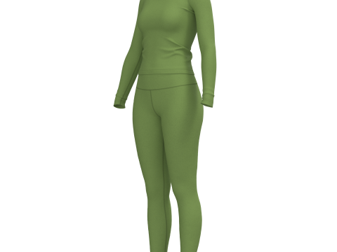 Female Active Wear Modello 3D