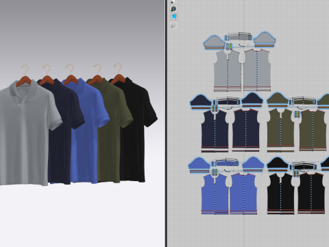 Polo On Hanger 3D Model