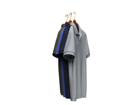 Polo On Hanger 3D Model