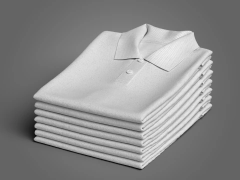Folded 7 Pile Polo 3D Model