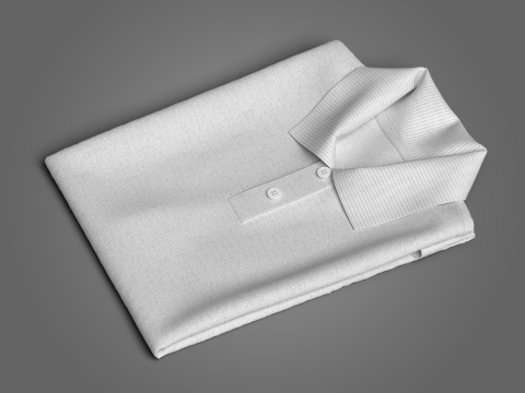 Folded polo Modèle 3D