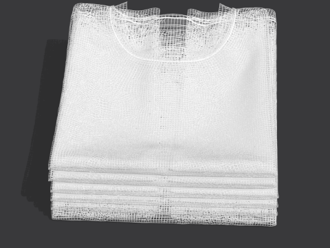 Folded 6 Pile T-Shirt Modelo 3D