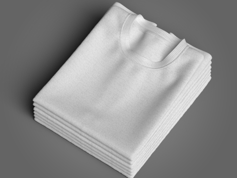 Folded 6 Pile T-Shirt Modelo 3D