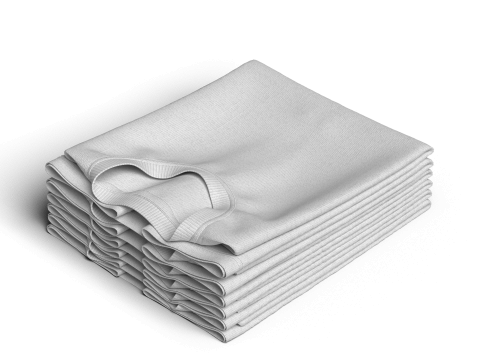 Folded 6 Pile T-Shirt Modelo 3D