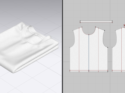 Folded T-Shirt 3D मॉडल