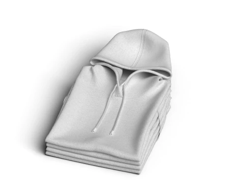 Folded 4 Pile Hoodie 3D Model
