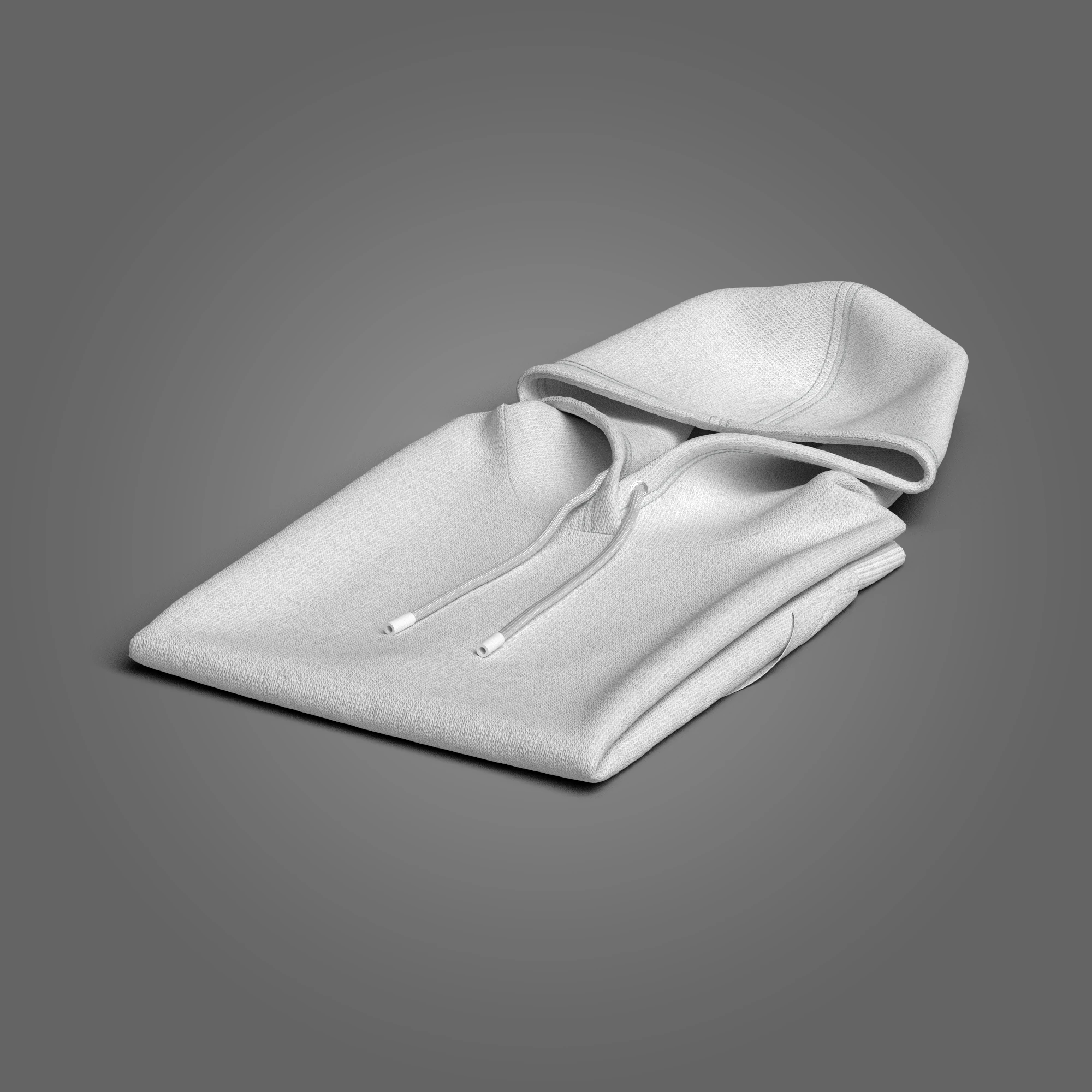 Folded hoodie 3D Model .c4d .max .obj .3ds .fbx .stl .blend 
