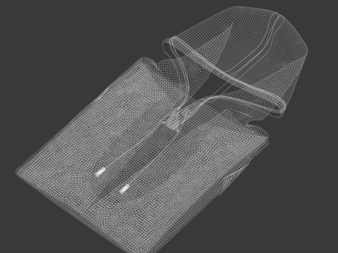 Folded hoodie 3D Model