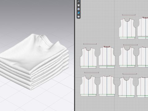 Folded 5 Pile Sweatshirt 3D-Modell