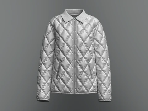 女性用キルティングジャケット 3Dモデル