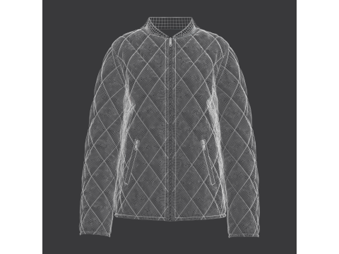 Female Quilted Jacket Modelo 3D