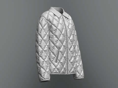 Female Quilted Jacket Modelo 3D