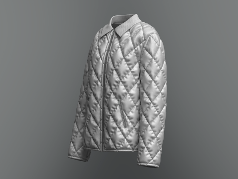 Female Quilted Jacket Modelo 3D