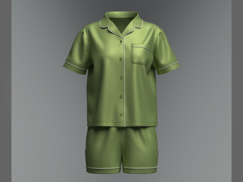 Female Night Dress 3D Model