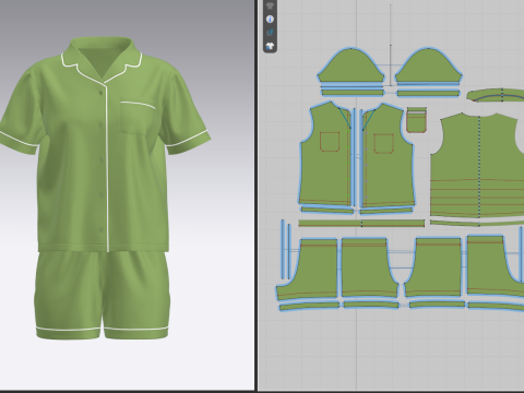 Female Night Dress 3D Модель