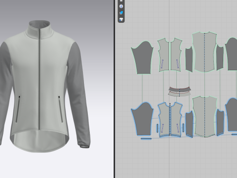 Male cycling jacket 3D Модель
