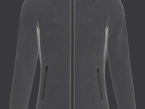 Male cycling jacket 3D Модель