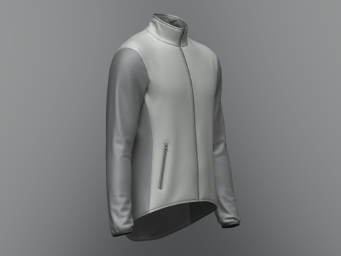 Male cycling jacket 3D Модель