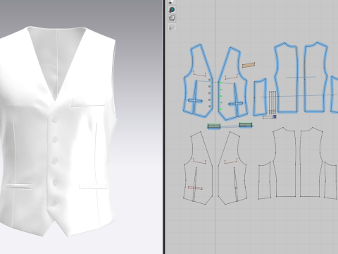 Male cycling jacket Model 3D