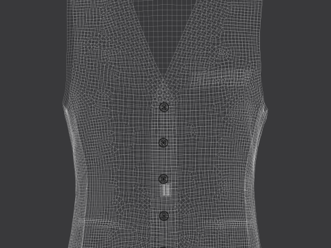 Male cycling jacket Model 3D