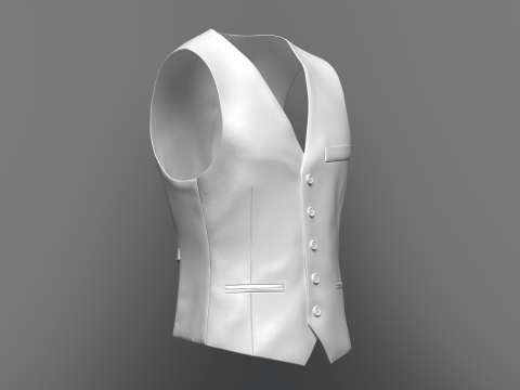 Male cycling jacket Model 3D