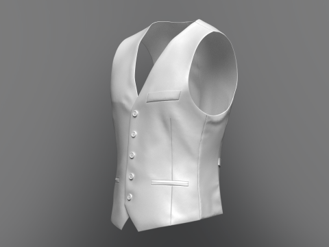 Male cycling jacket Model 3D