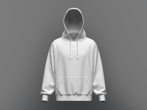 Male Oversized Hoodie 3Dモデル