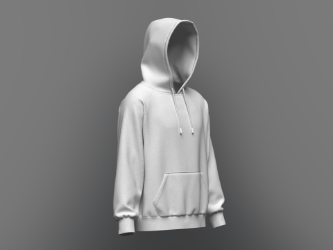 Male Oversized Hoodie Model 3D
