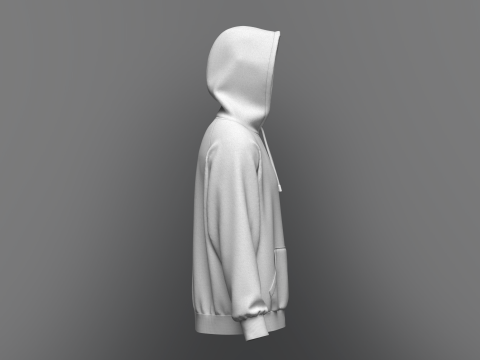 Male Oversized Hoodie Model 3D