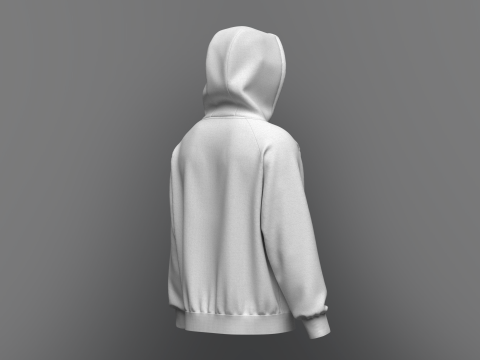 Male Oversized Hoodie Model 3D