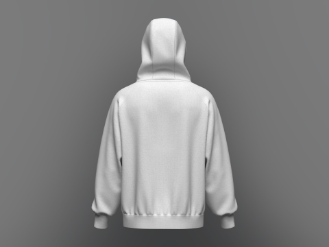Male Oversized Hoodie Model 3D
