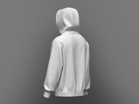 Male Oversized Hoodie Model 3D