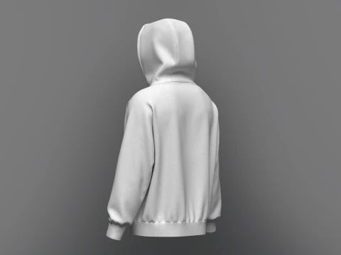 Male Oversized Hoodie 3D Model