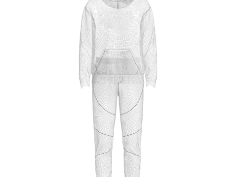 Male Hoodie Outfit 3D Model