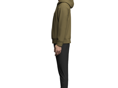 Male Hoodie Outfit 3D Model